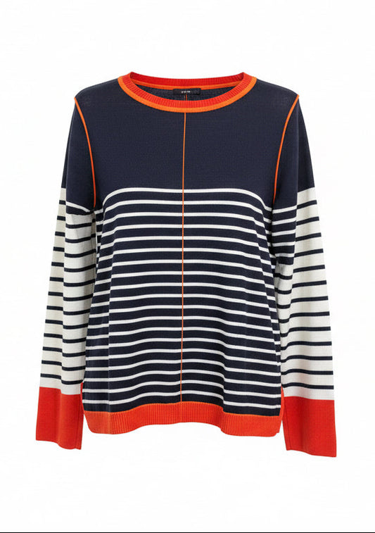 Contrast Striped Sweater
