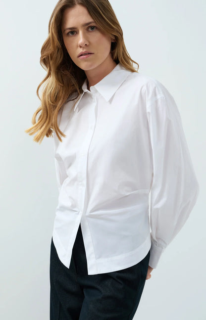 YAYA Blouse with waist accent and back pleats