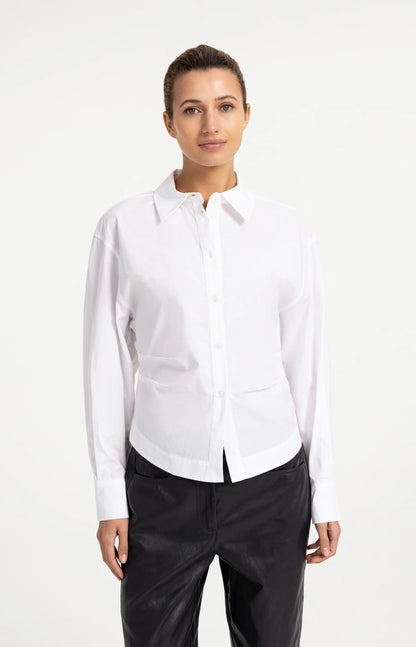 YAYA Blouse with waist accent and back pleats