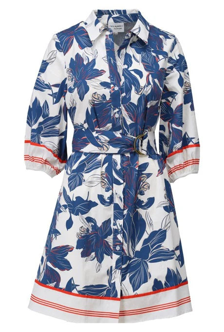 Blue Floral Short Dress