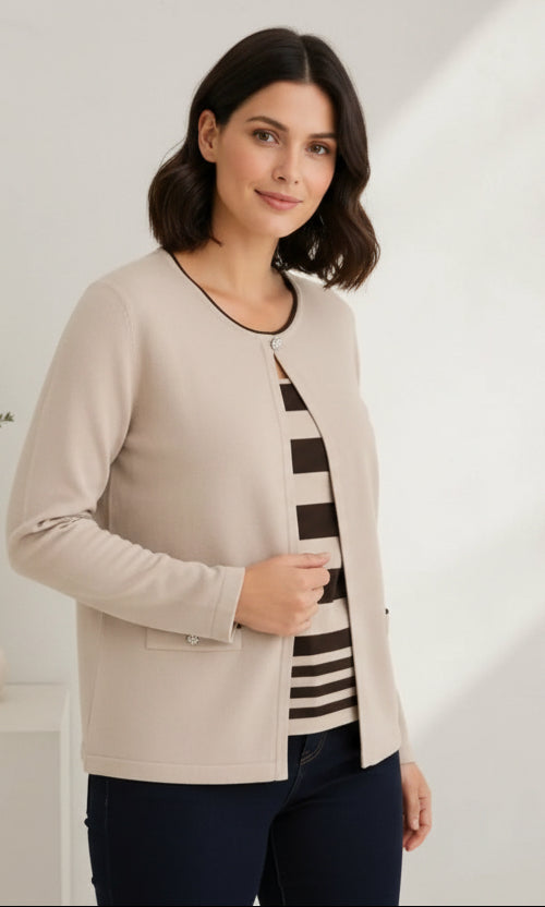 Cream Faux Twinset