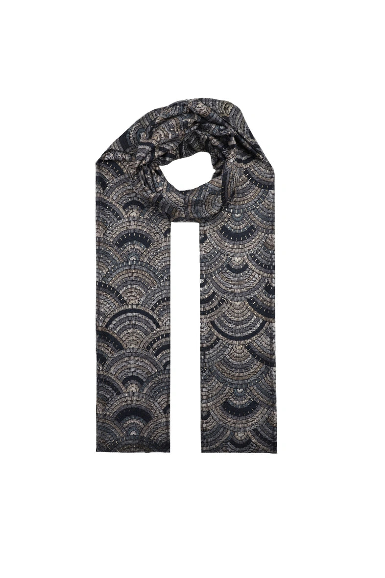 Slate Grey Double Sided Scarf