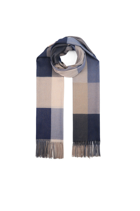 Blue Checked Scarf