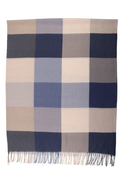 Blue Checked Scarf