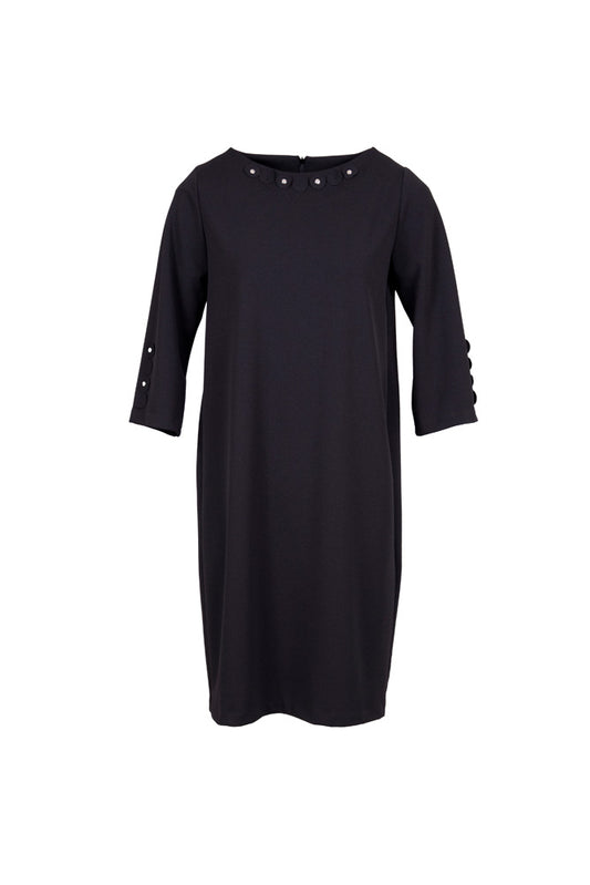 Peruzzi Black Stud Cocktail Dress