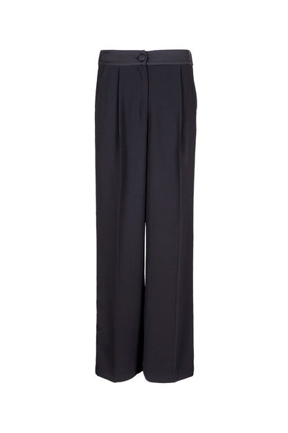 Peruzzi Black Embellished Trim Blouse & Trousers