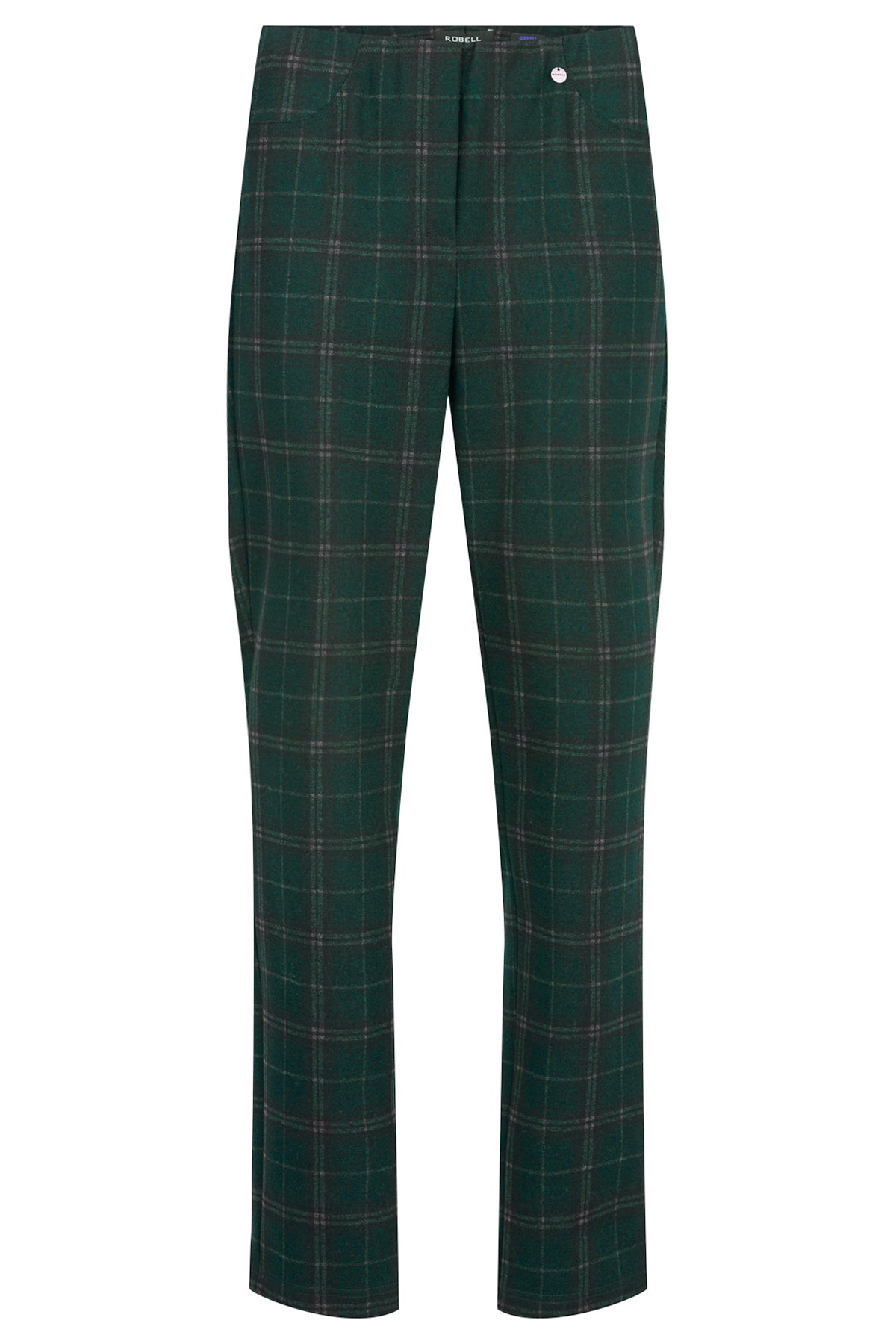 Robell Bella Green Check Trousers