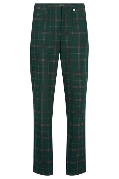Robell Bella Green Check Trousers