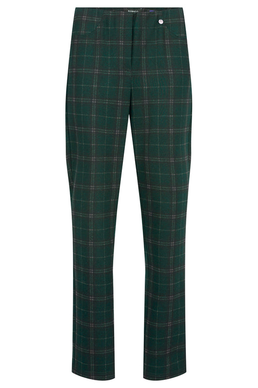 Robell Bella Green Check Trousers