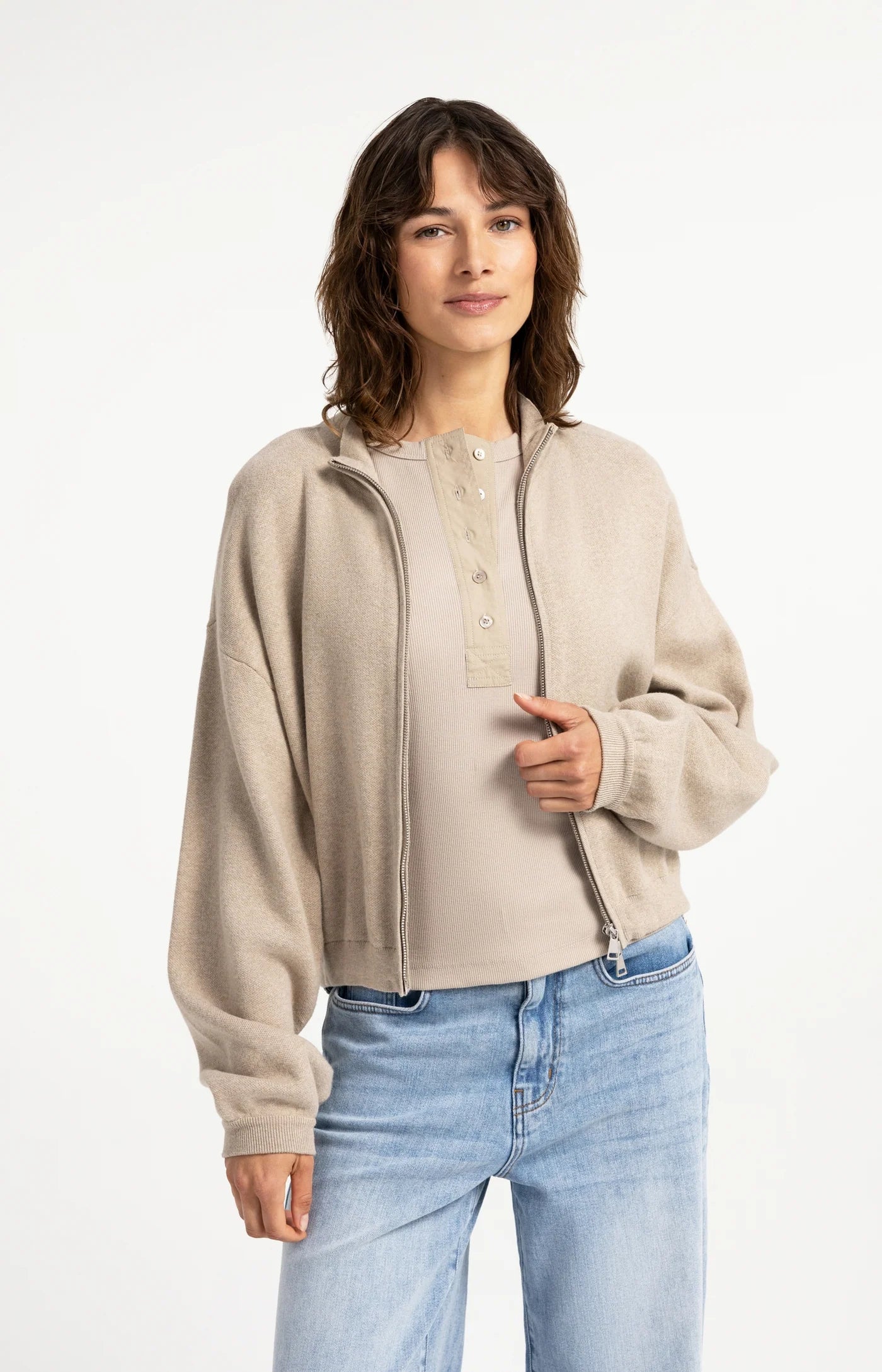YAYA Jacquard cardigan long sleeve