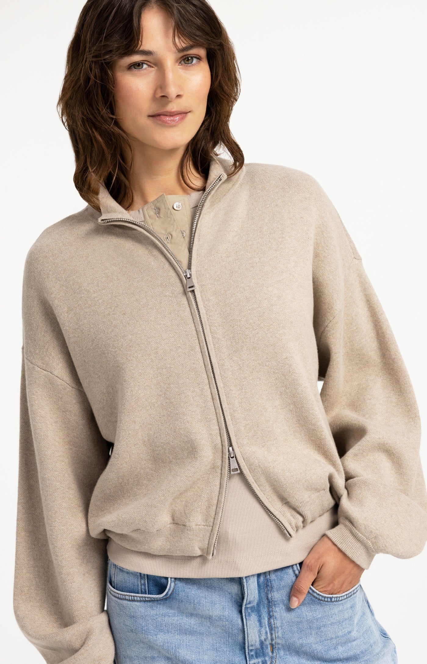 YAYA Jacquard cardigan long sleeve