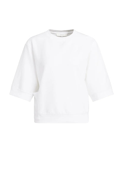 YAYA Short sleeve jersey rib top