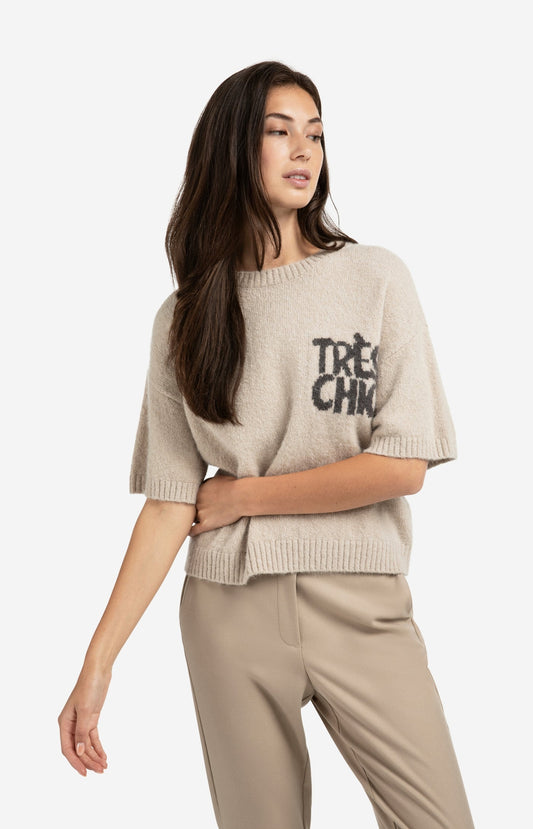 YAYA Knitted Artwork Sweater