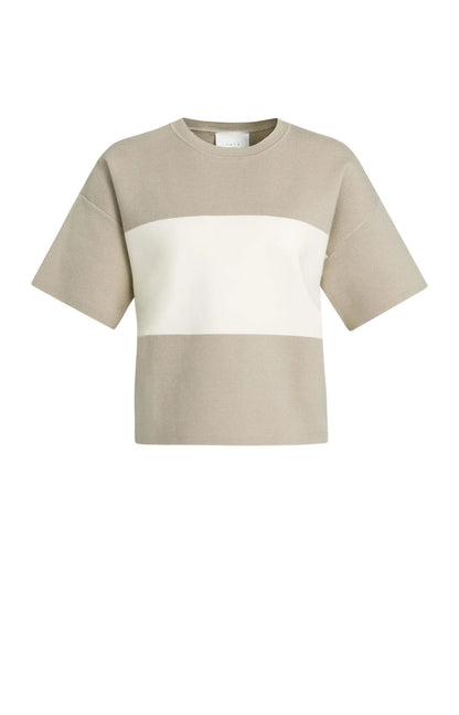 YAYA Blockstripe sweater short sleeve