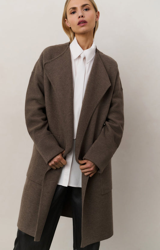 YAYA Long coatigan with patch pockets