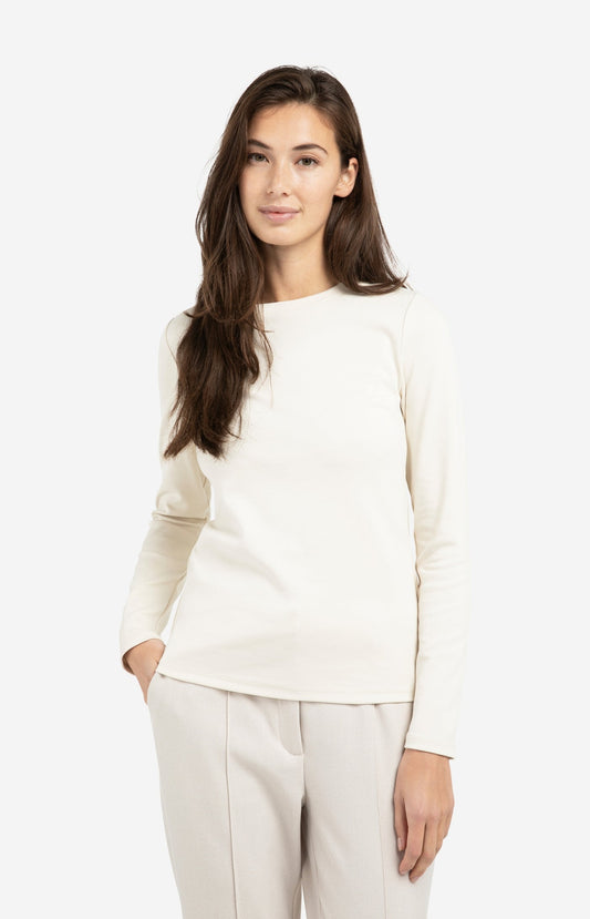 YAYA Long sleeve shirt heavy cot round neckline