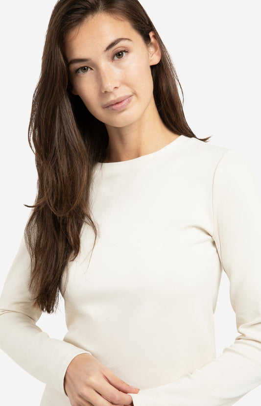 YAYA Long sleeve shirt heavy cot round neckline