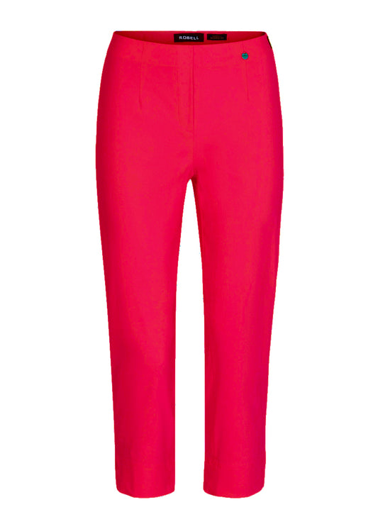 Robell Marie Raspberry Red Cropped 07 Trousers