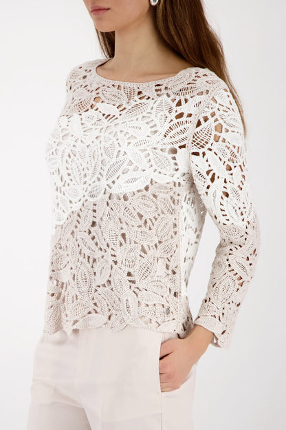 Monari Sweater with Cornelli Pattern