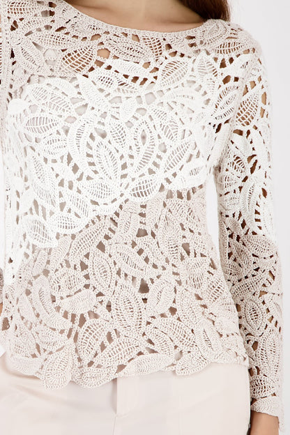 Monari Sweater with Cornelli Pattern