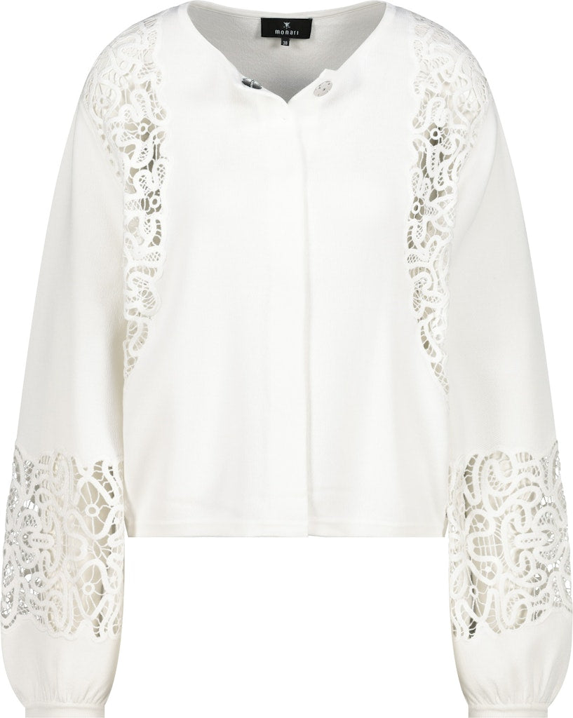 Monari Cardigan with Lace Insert