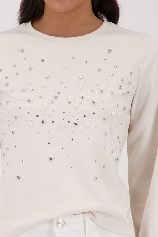 Monari Sweatshirt with Rhinestones