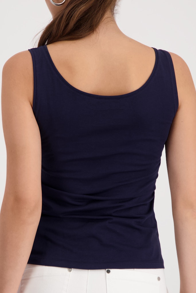 Monari Navy Sleeveless Top