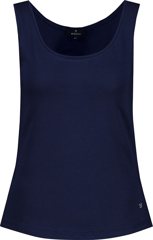 Monari Navy Sleeveless Top