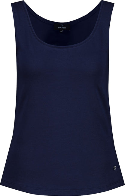 Monari Navy Sleeveless Top