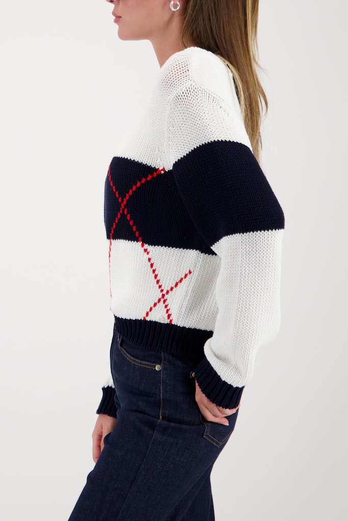 Monari Marine Intarsia Sweater