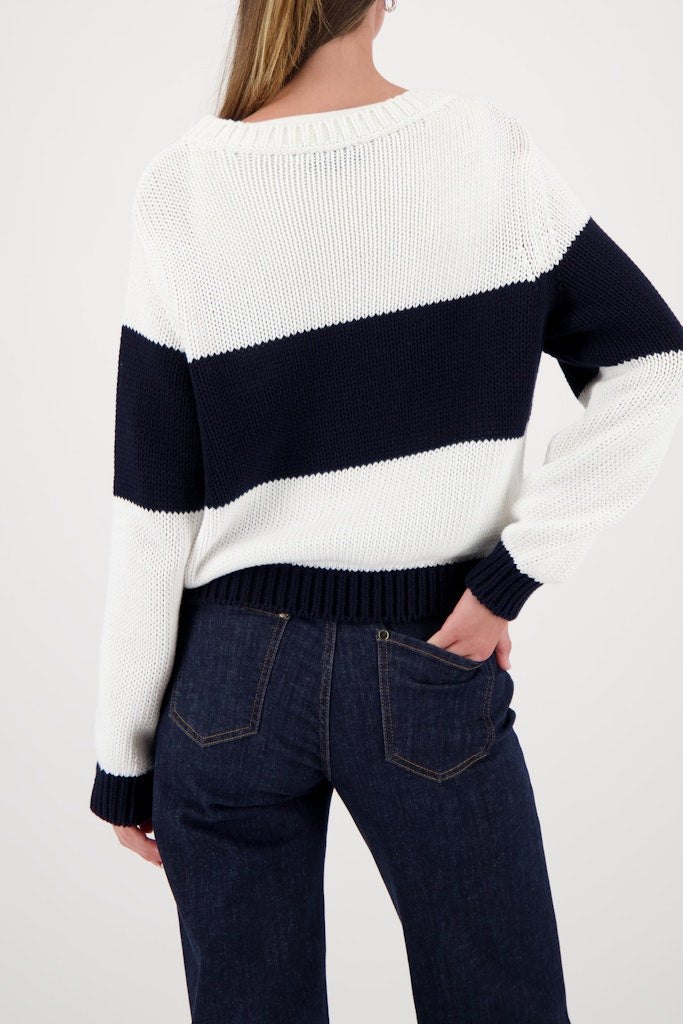 Monari Marine Intarsia Sweater