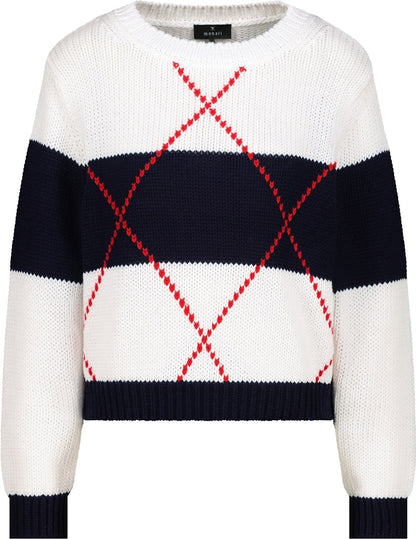 Monari Marine Intarsia Sweater