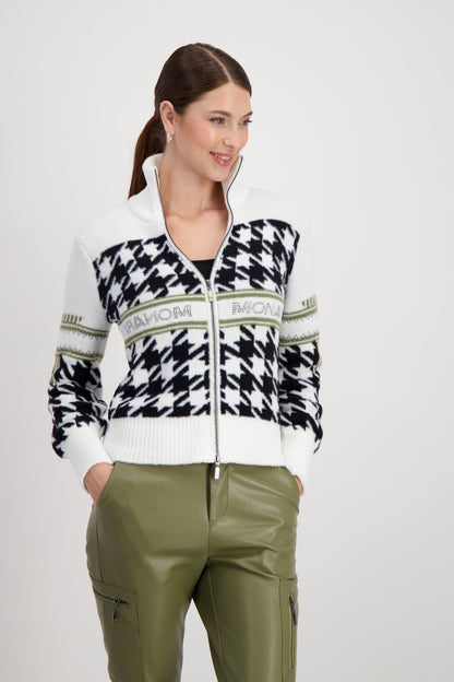 Monari Houndstooth cardigan