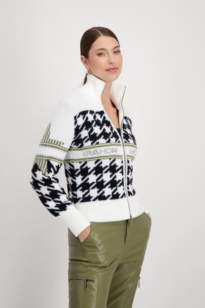 Monari Houndstooth cardigan