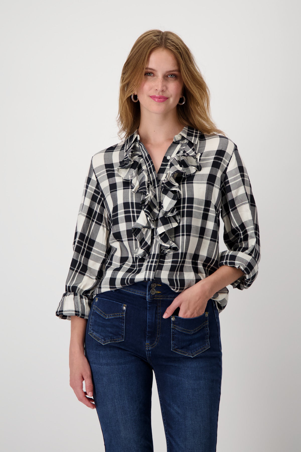 Monari Checked Blouse