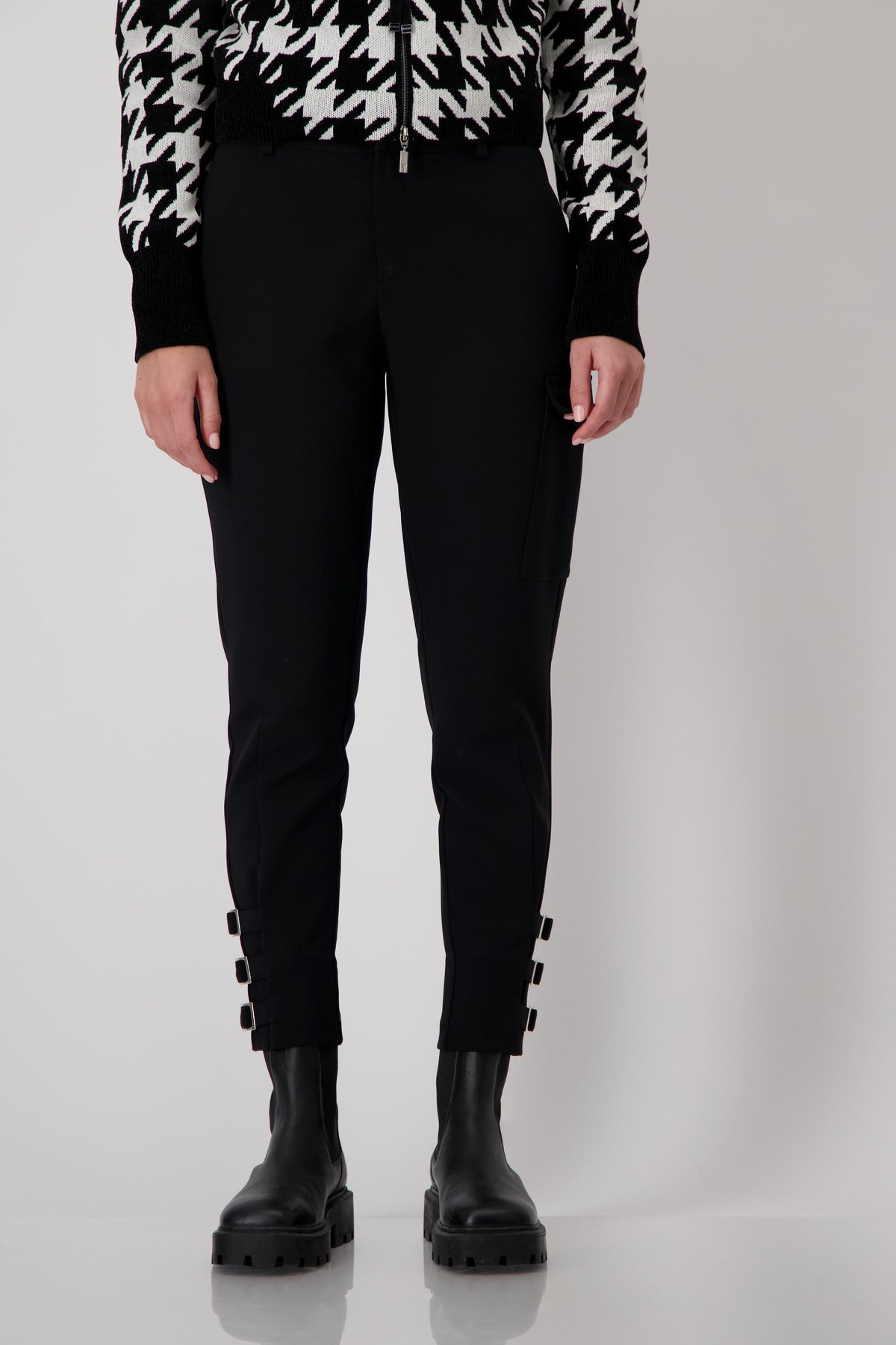 Monari Black Cargo Trousers