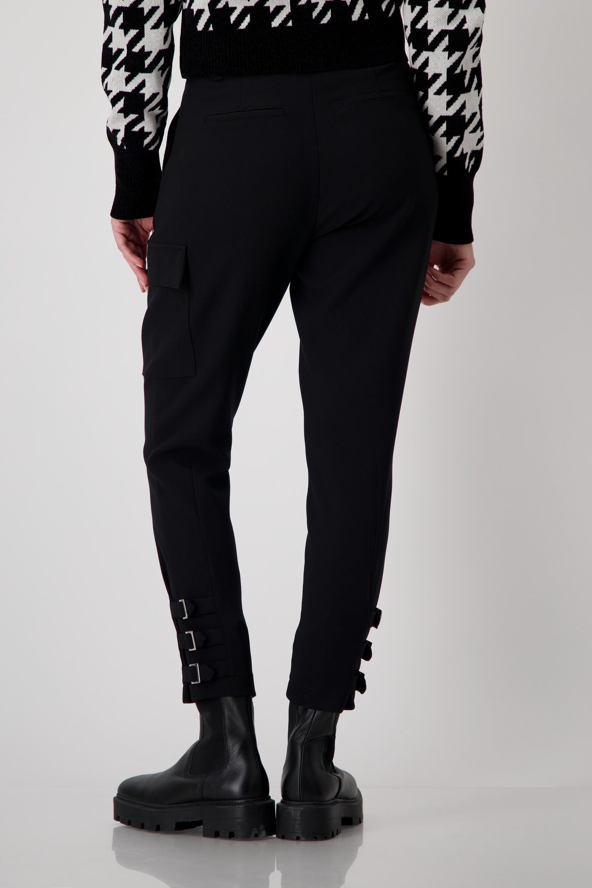 Monari Black Cargo Trousers