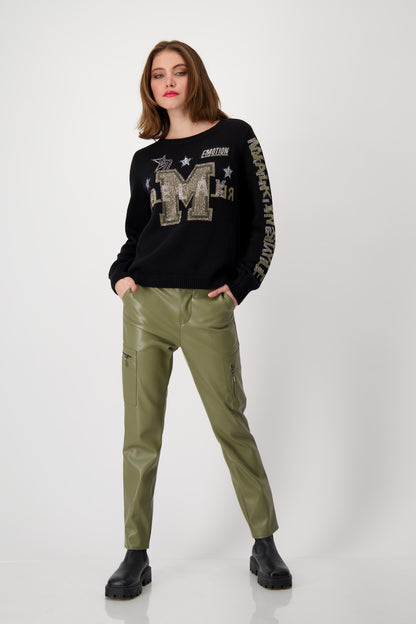 Monari Rhinestone Logo Jumper