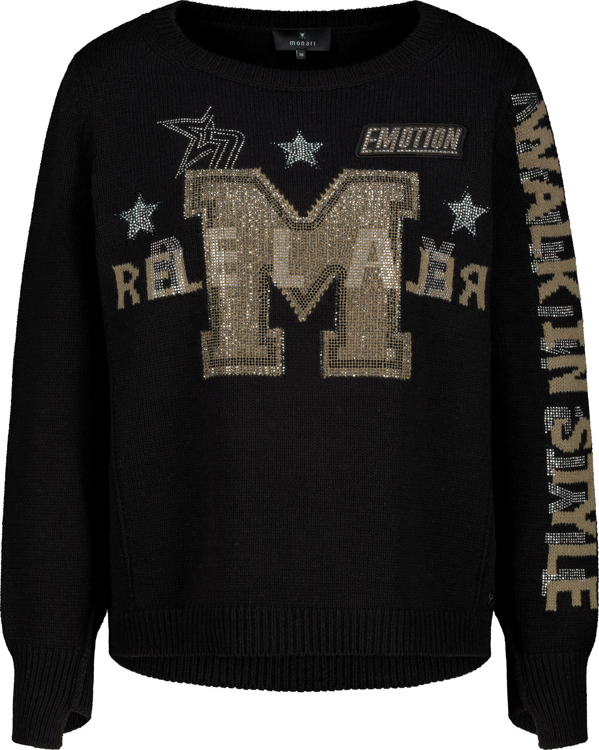 Monari Rhinestone Logo Jumper