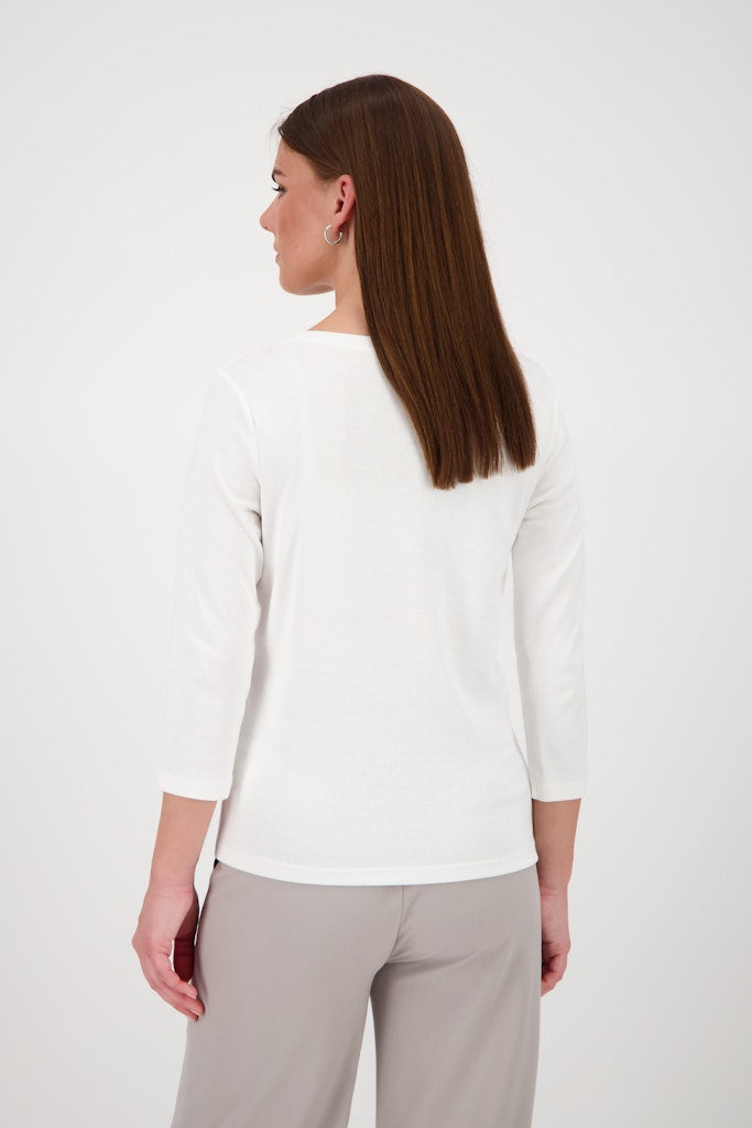 Monari Off White Landscape Graphic Top