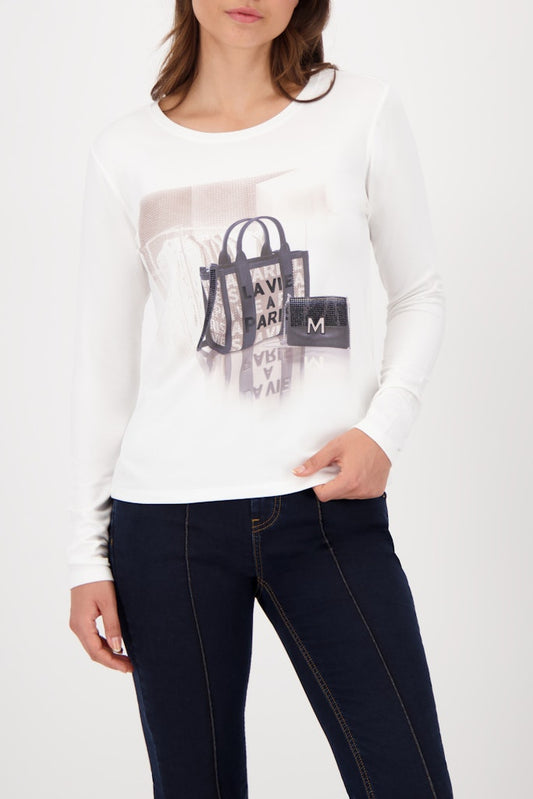 Monari Graphic Print Bag Top