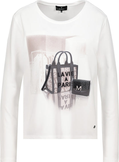 Monari Graphic Print Bag Top