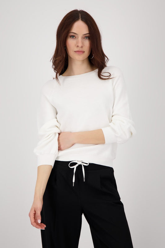 Monari Off White Basic Sweater