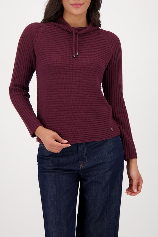 Monari Bordeaux Ribbed Pullover