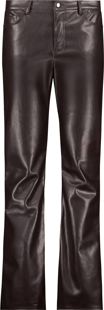 Monari Brown  Faux Leather Trousers