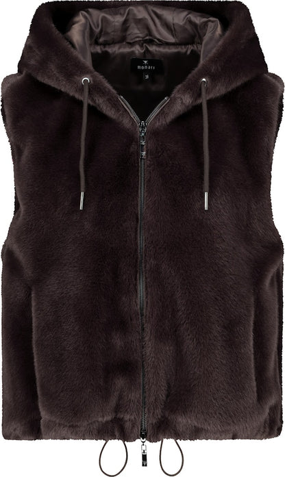 Monari Brown Faux Fur Gilet