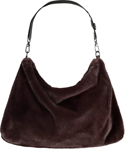 Monari Brown Faux Fur Bag