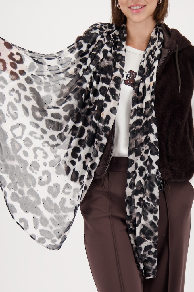 Monari Leopard Print Scarf