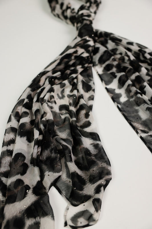 Monari Leopard Print Scarf