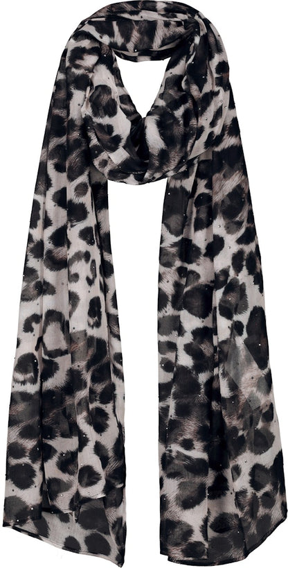 Monari Leopard Print Scarf